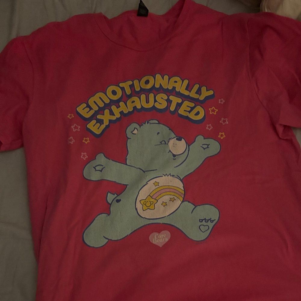 Pink men’s care bear shirt men’s large